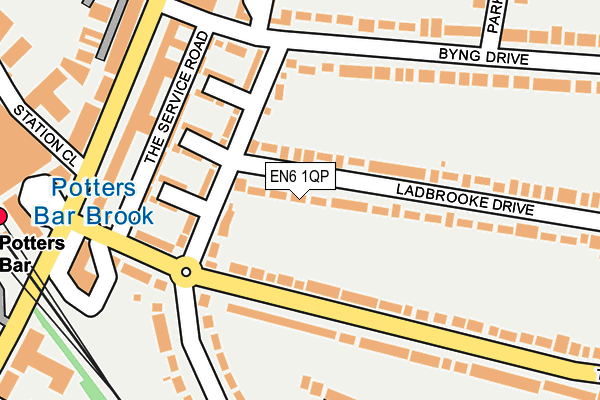 EN6 1QP map - OS OpenMap – Local (Ordnance Survey)