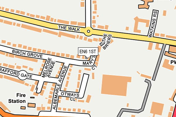 EN6 1ST map - OS OpenMap – Local (Ordnance Survey)