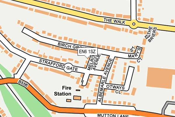 EN6 1SZ map - OS OpenMap – Local (Ordnance Survey)