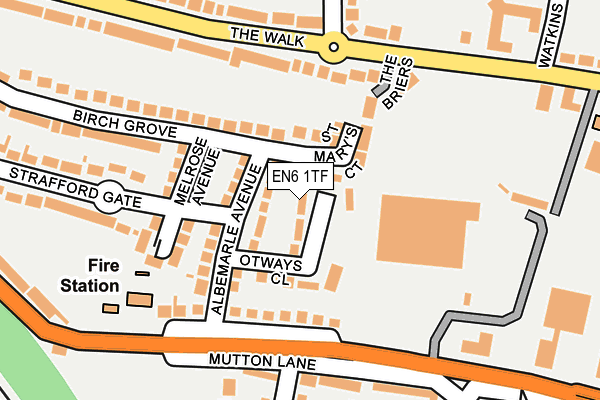 EN6 1TF map - OS OpenMap – Local (Ordnance Survey)