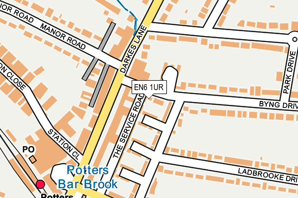EN6 1UR map - OS OpenMap – Local (Ordnance Survey)