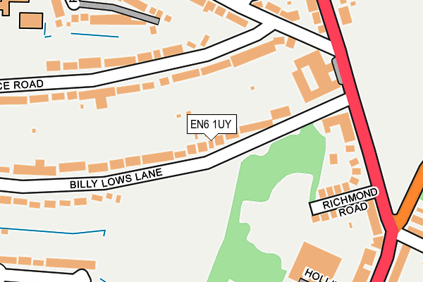 EN6 1UY map - OS OpenMap – Local (Ordnance Survey)