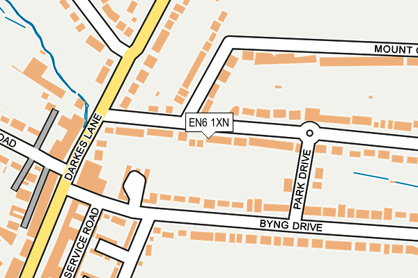 EN6 1XN map - OS OpenMap – Local (Ordnance Survey)