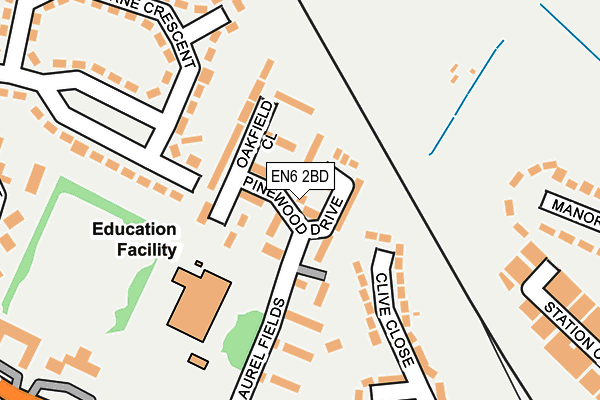 EN6 2BD map - OS OpenMap – Local (Ordnance Survey)