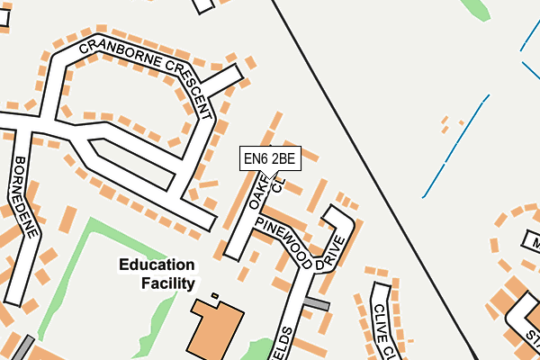 EN6 2BE map - OS OpenMap – Local (Ordnance Survey)