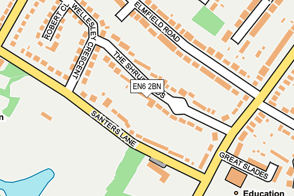 EN6 2BN map - OS OpenMap – Local (Ordnance Survey)