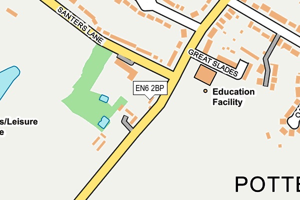 EN6 2BP map - OS OpenMap – Local (Ordnance Survey)