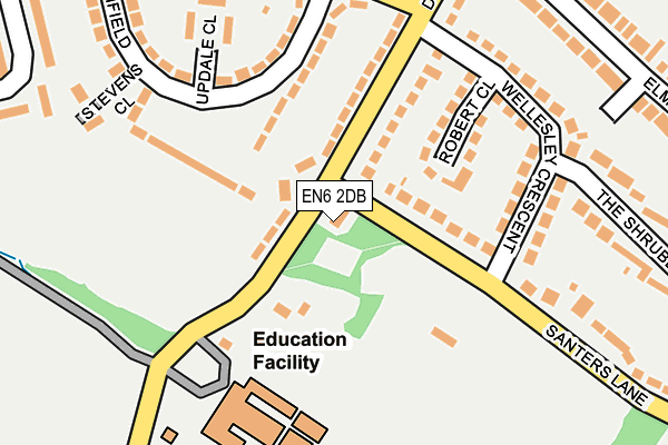 EN6 2DB map - OS OpenMap – Local (Ordnance Survey)