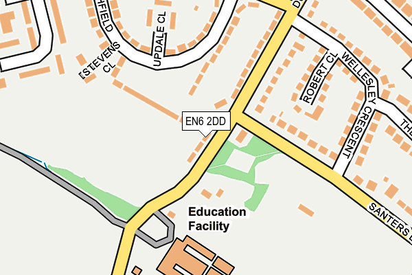 EN6 2DD map - OS OpenMap – Local (Ordnance Survey)