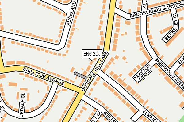 EN6 2DJ map - OS OpenMap – Local (Ordnance Survey)