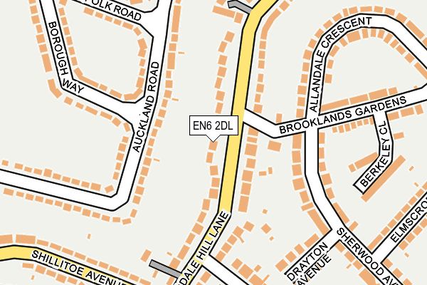 EN6 2DL map - OS OpenMap – Local (Ordnance Survey)