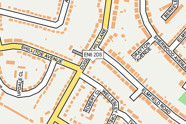 EN6 2DS map - OS OpenMap – Local (Ordnance Survey)