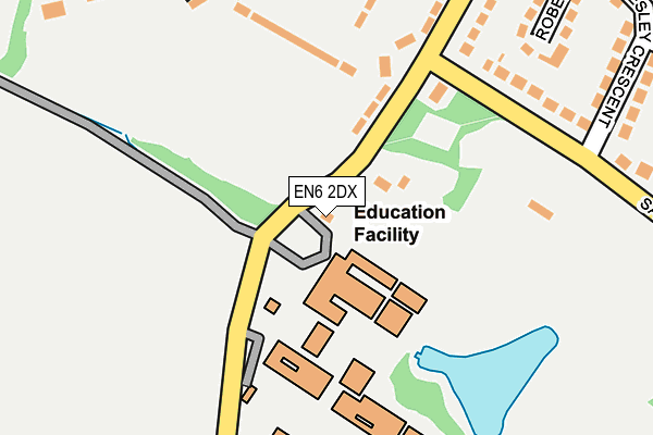 EN6 2DX map - OS OpenMap – Local (Ordnance Survey)