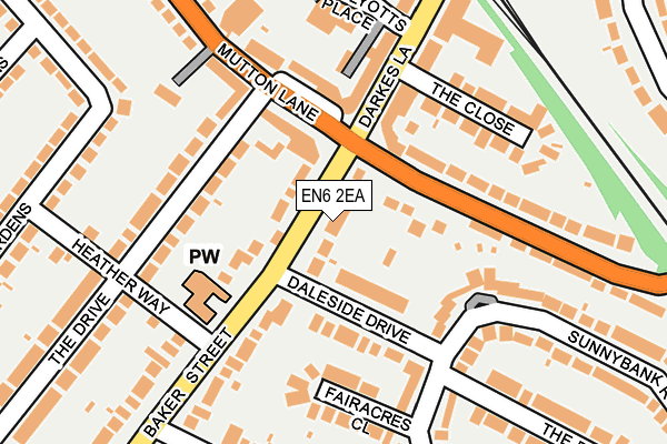 EN6 2EA map - OS OpenMap – Local (Ordnance Survey)