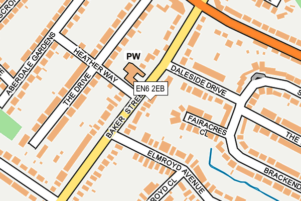 EN6 2EB map - OS OpenMap – Local (Ordnance Survey)