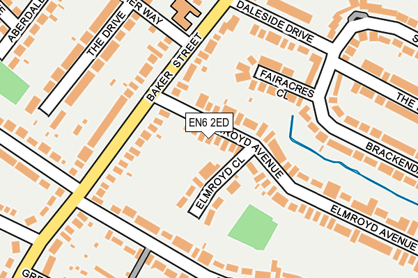 EN6 2ED map - OS OpenMap – Local (Ordnance Survey)
