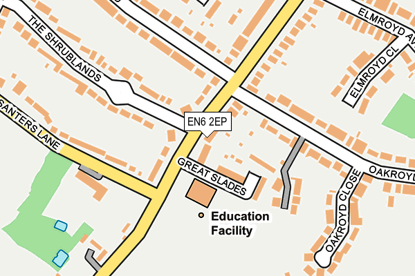 EN6 2EP map - OS OpenMap – Local (Ordnance Survey)
