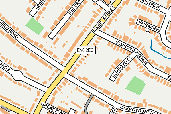 EN6 2EQ map - OS OpenMap – Local (Ordnance Survey)