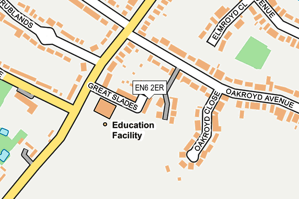 EN6 2ER map - OS OpenMap – Local (Ordnance Survey)