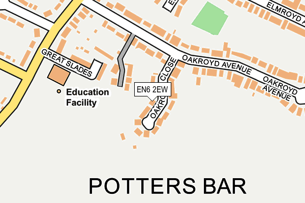 EN6 2EW map - OS OpenMap – Local (Ordnance Survey)