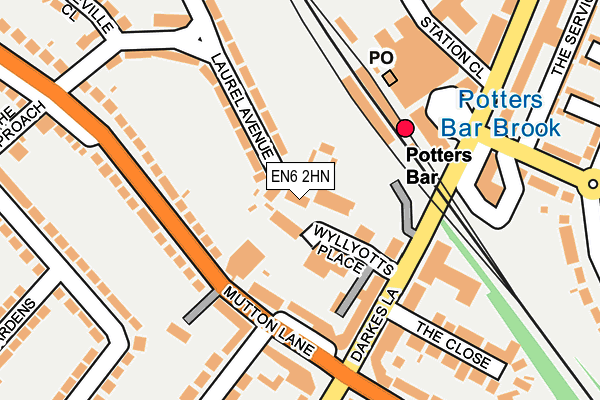 EN6 2HN map - OS OpenMap – Local (Ordnance Survey)