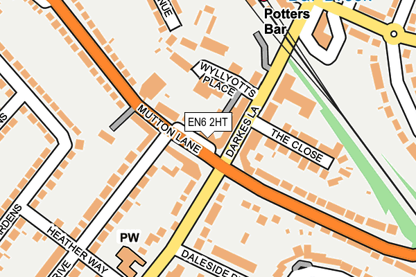 EN6 2HT map - OS OpenMap – Local (Ordnance Survey)