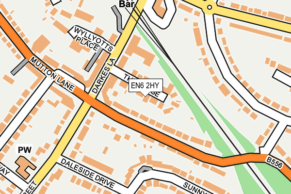 EN6 2HY map - OS OpenMap – Local (Ordnance Survey)