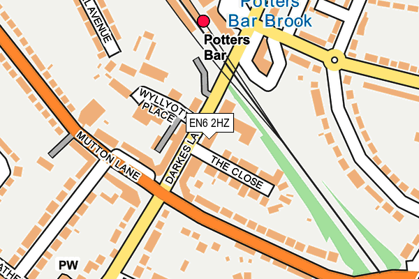 EN6 2HZ map - OS OpenMap – Local (Ordnance Survey)