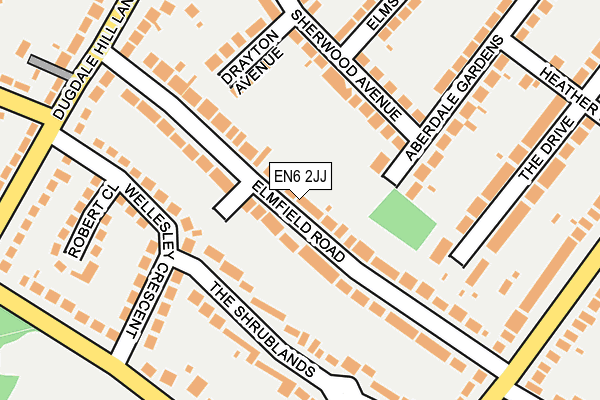 EN6 2JJ map - OS OpenMap – Local (Ordnance Survey)