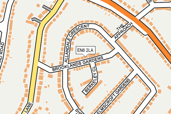 EN6 2LA map - OS OpenMap – Local (Ordnance Survey)