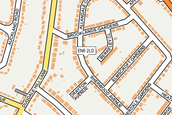 EN6 2LD map - OS OpenMap – Local (Ordnance Survey)