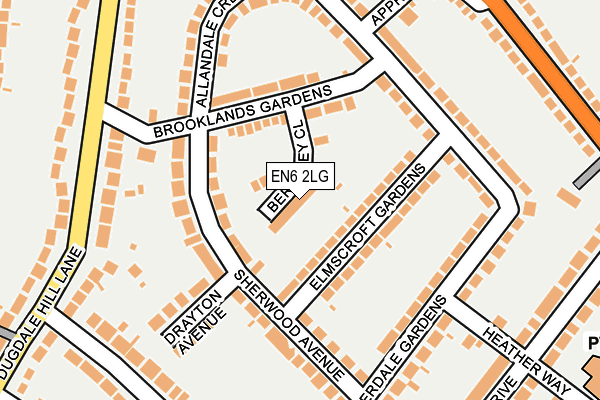 EN6 2LG map - OS OpenMap – Local (Ordnance Survey)