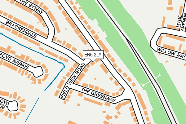 EN6 2LY map - OS OpenMap – Local (Ordnance Survey)