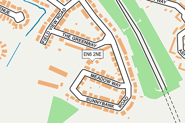 EN6 2NE map - OS OpenMap – Local (Ordnance Survey)