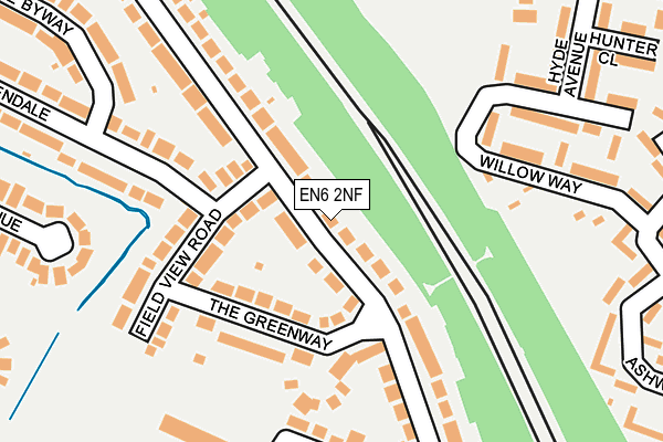 EN6 2NF map - OS OpenMap – Local (Ordnance Survey)