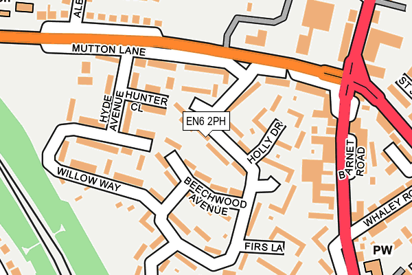 EN6 2PH map - OS OpenMap – Local (Ordnance Survey)