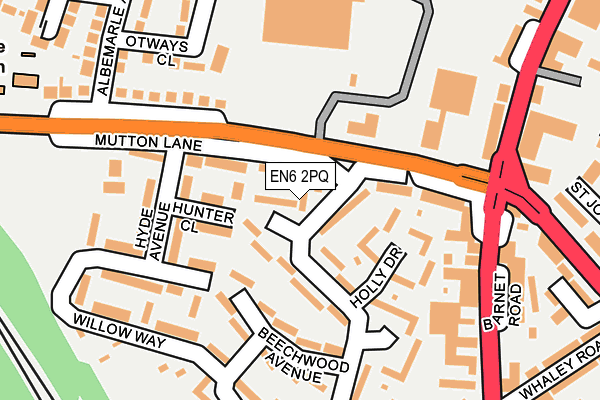 EN6 2PQ map - OS OpenMap – Local (Ordnance Survey)