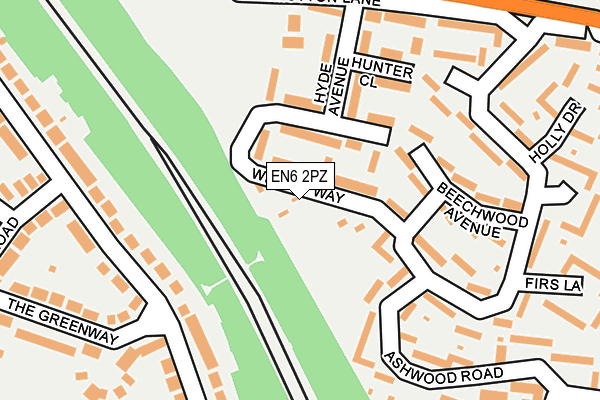 EN6 2PZ map - OS OpenMap – Local (Ordnance Survey)