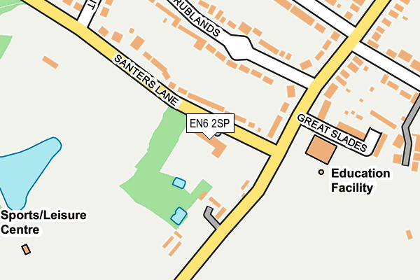 EN6 2SP map - OS OpenMap – Local (Ordnance Survey)