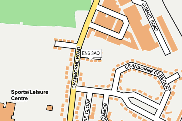 EN6 3AQ map - OS OpenMap – Local (Ordnance Survey)