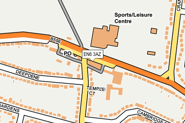 EN6 3AZ map - OS OpenMap – Local (Ordnance Survey)