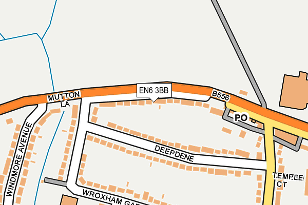 EN6 3BB map - OS OpenMap – Local (Ordnance Survey)