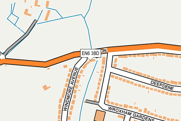 EN6 3BD map - OS OpenMap – Local (Ordnance Survey)