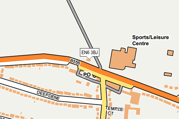 EN6 3BJ map - OS OpenMap – Local (Ordnance Survey)