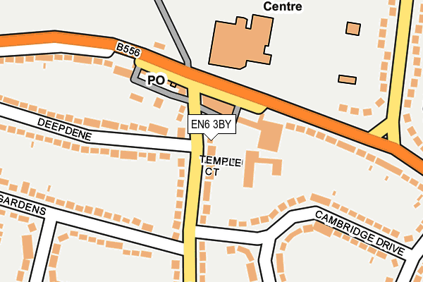 EN6 3BY map - OS OpenMap – Local (Ordnance Survey)