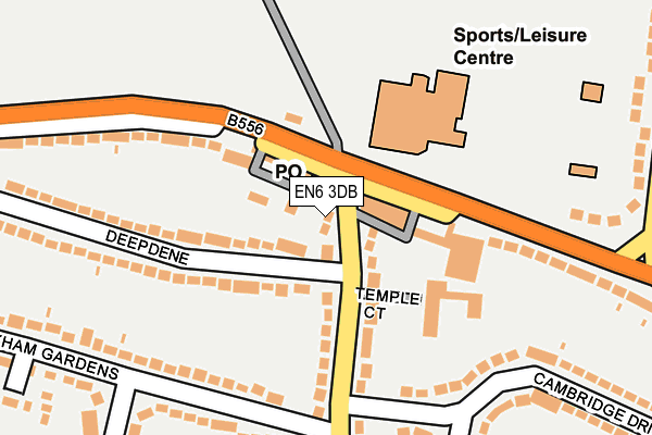 EN6 3DB map - OS OpenMap – Local (Ordnance Survey)