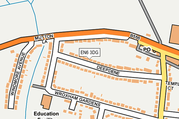 EN6 3DG map - OS OpenMap – Local (Ordnance Survey)