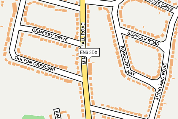 EN6 3DX map - OS OpenMap – Local (Ordnance Survey)