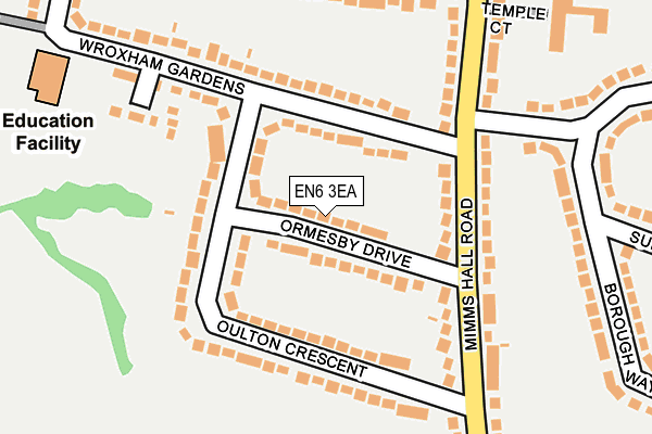 EN6 3EA map - OS OpenMap – Local (Ordnance Survey)