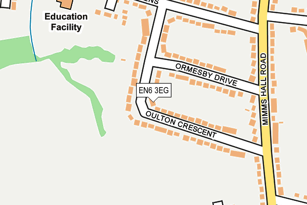 EN6 3EG map - OS OpenMap – Local (Ordnance Survey)